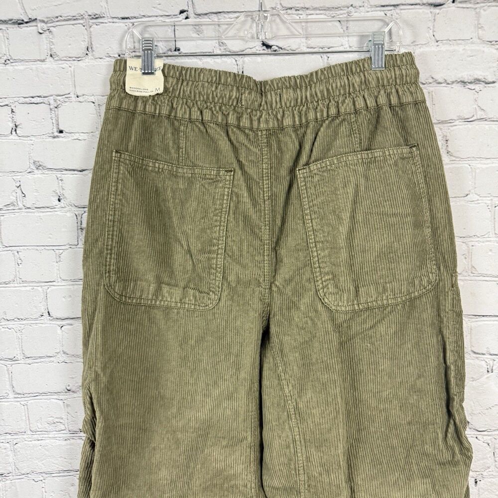 NWT We The Free People Modern Love Pull On Cord Jeans Green High Rise - Picture 15 of 16
